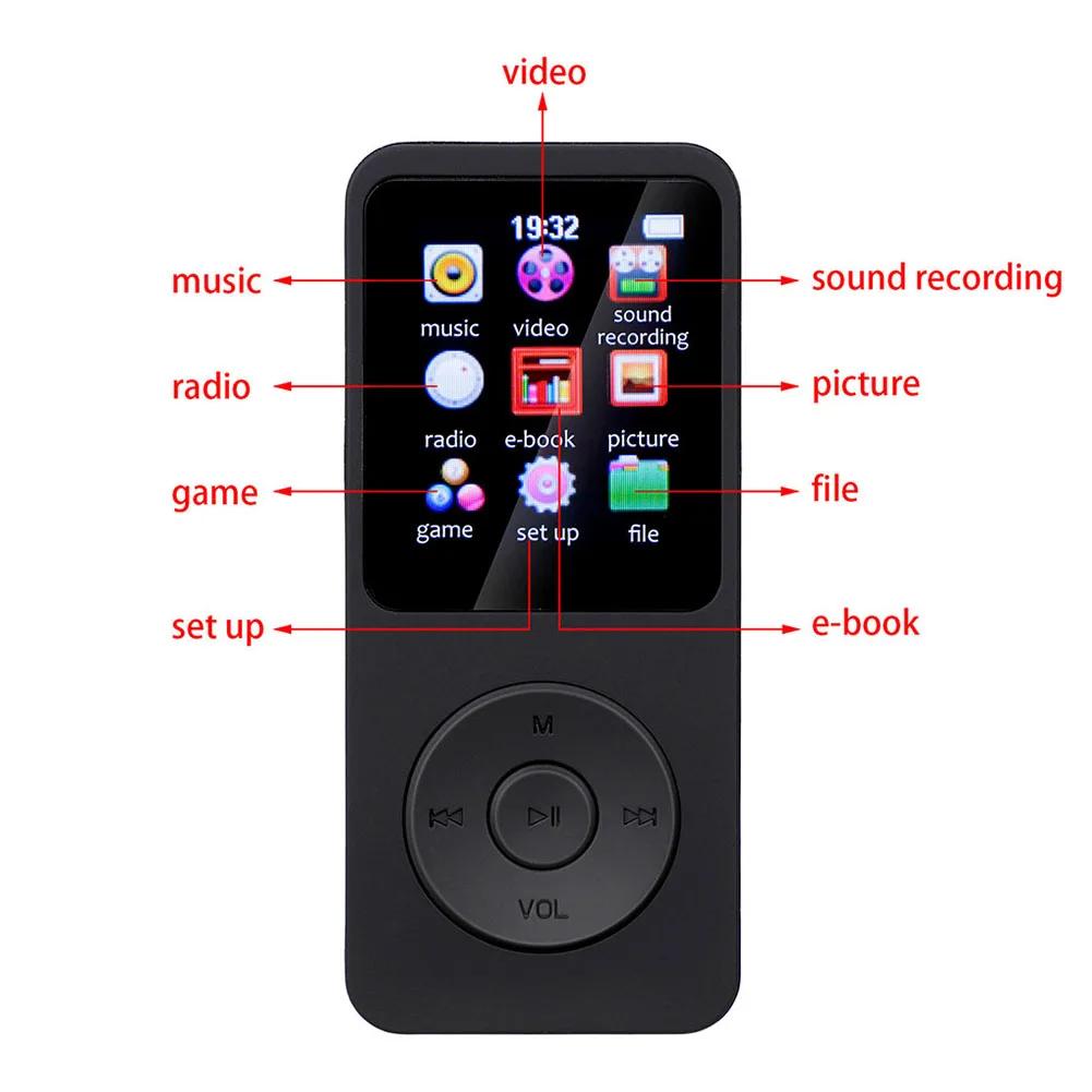 Bluetooth-Compatible5.0  ÷̾, MP3 MP4 ÷̾, 1.8 ġ ÷ ũ л ũ, å, FM , 